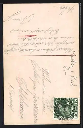 Foto-AK RPH SBW: Mutter hält ihre Tochter an der Hand