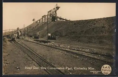 AK Kimberley, Diamond Mine, Head Gear, New Concentration Plant