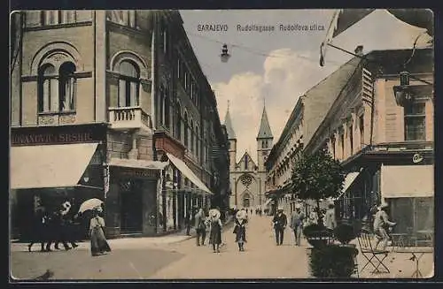 AK Sarajewo, Passanten in der Rudolfsgasse