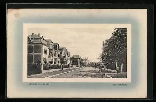 AK Neheim a. d. Ruhr, Poststrasse mit Bäumen