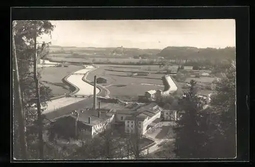 Foto-AK Trostberg, Papierfabrik Johann Rieger