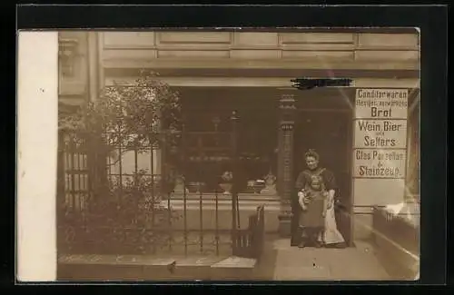 Foto-AK Hamburg-Hamm, Backwarenhandlung Ernst Menzel, Marienthalerstrasse 23, 1911