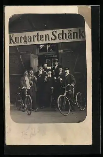 Foto-AK Hannover-Buchholz, Gasthof Kurgarten-Schänke, 1914