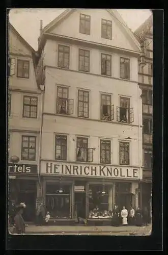 Foto-AK Hannover, Geschäft Heinrich Knolle, 1911