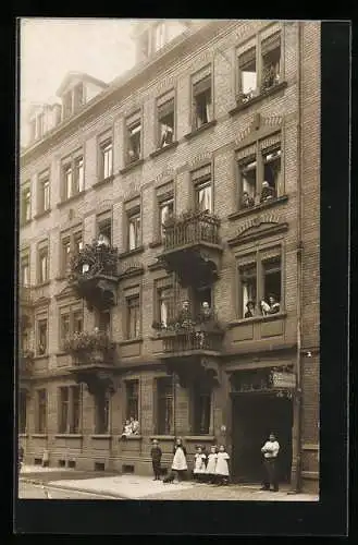 Foto-AK Karlsruhe, Wagenschmiede M. Bernhardt