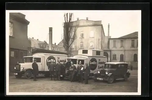 Foto-AK Köln-Braunsfeld, Firma Siegel & Co., Lodix-Lieferwägen