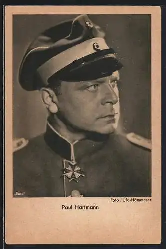 AK Schauspieler Paul Hartmann in einer Soldatenuniform