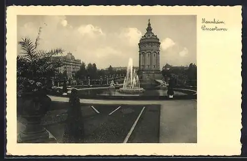 AK Mannheim, Blick zum Wasserturm