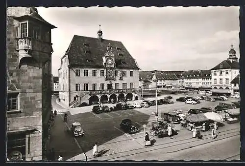 AK Heilbronn a. N., Rathaus links Käthchenhaus mit Erker