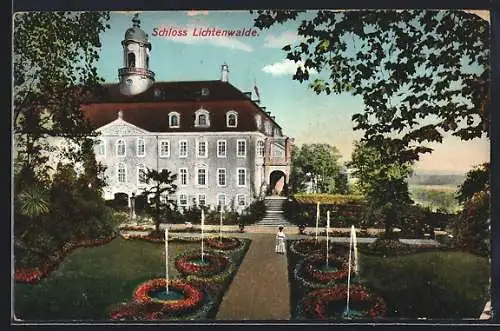 AK Lichtenwalde, Schloss Lichtenwalde mit Parkanlage