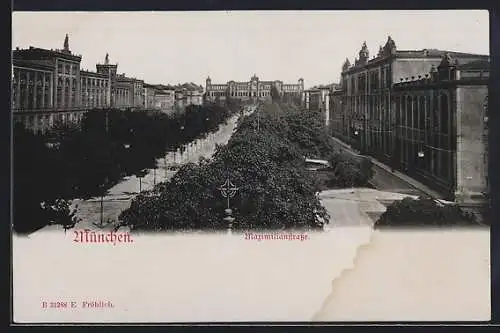 AK München-Au, Maximilianstrasse aus der Vogelschau