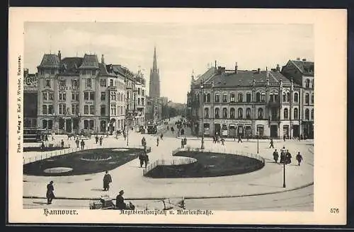 AK Hannover, Aegidienthorplatz und Marienstrasse