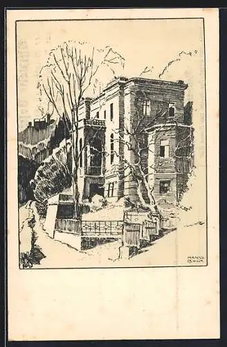 Künstler-AK Eisenach, Reuter-Gedächtnis-Feier 1924, Reuterhaus