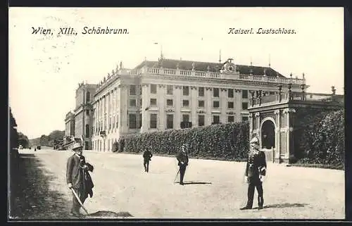 AK Wien-Schönbrunn, Kaiserl. Lustschloss