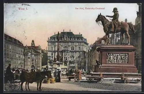 AK Wien, Am Hof, Radetzky-Denkmal