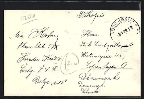 AK Hradec Kràlovè, Blick über den Fluss zur Stadt