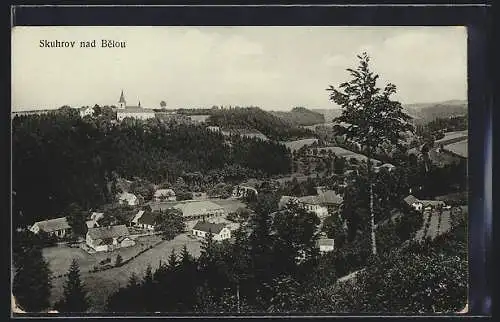 AK Skuhrov nad Belou, Gesamtansicht von einen Berg aus