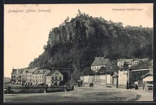 AK Bodenbach /Böhm. Schweiz, Restaurant Schäferwand