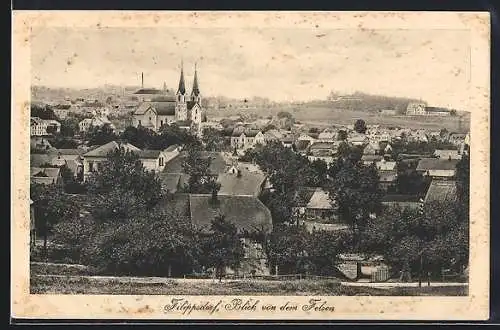 AK Filippsdorf, Blick von dem Felsen