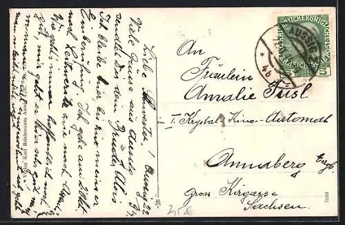 AK Aussig a. Elbe, Theaterplatz