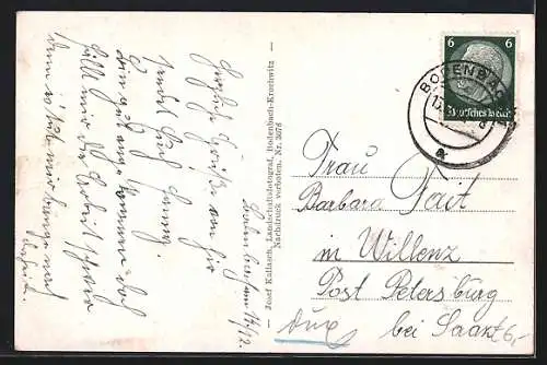 AK Bodenbach a. Elbe, Ortsansicht von einer Anhöhe aus