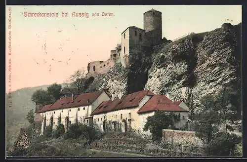 AK Aussig, Schreckenstein von Osten