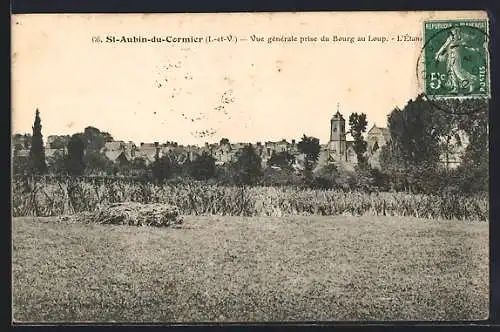 AK St-Aubin-du-Cormier, Vue gènèrale prise du Bourg au Loup