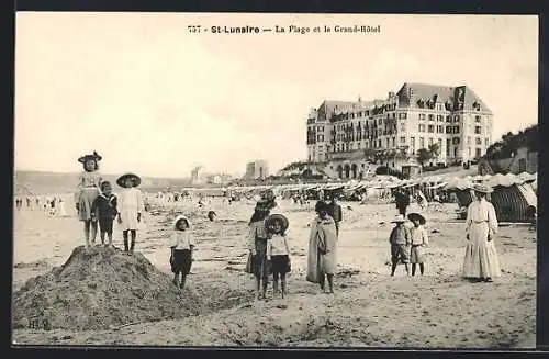 AK Saint-Lunaire, La Plage et la Grand-Hotel