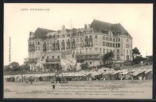 AK Saint-Lunaire, La Plage et le Grand Hotel