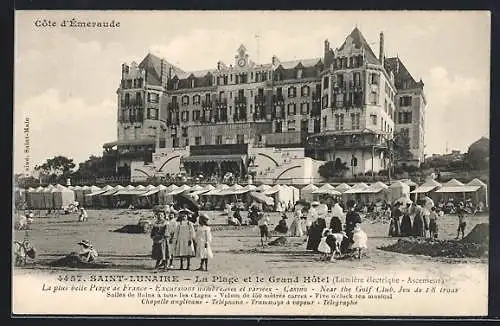 AK Saint-Lunaire, La Plage et le Grand Hotel