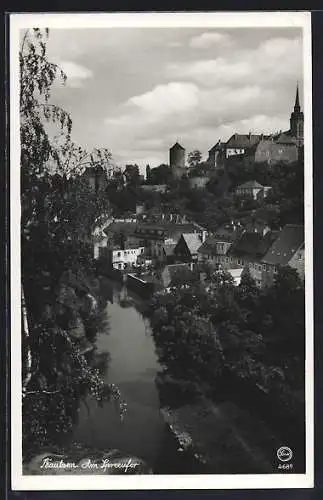 AK Bautzen, Partie am Spreeufer