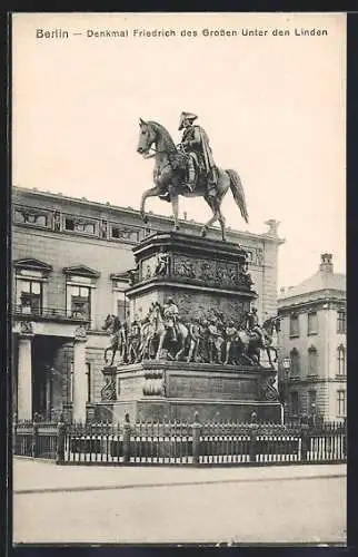 AK Berlin, Denkmal Friedrich des Grossen Unter den Linden