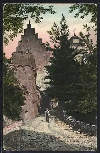 AK Neustadt /Odenwald, Burg Breuberg, Hexenturm u. Bergfried