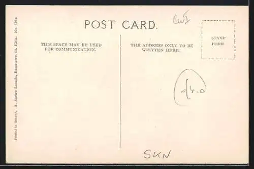 AK St. Kitts, W. I., Basseterre from Olivees Hill, showing Nevis in the distance