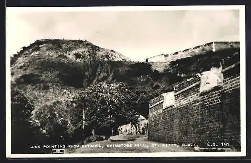 AK St. Kitts, B.W.I., Brimstone Hill, Guns Pointing from Citadel