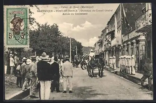 AK Fort-de-France, Ouverture du Conseil General, Arrivée du Gouverneur