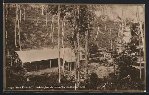 AK Roca Boa Entrada, Instalacoes de serracao mecanica, 1925