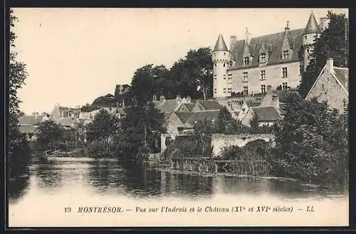 AK Montrésor /I.-et-L., Vue sur l`Indrois et le Chateau