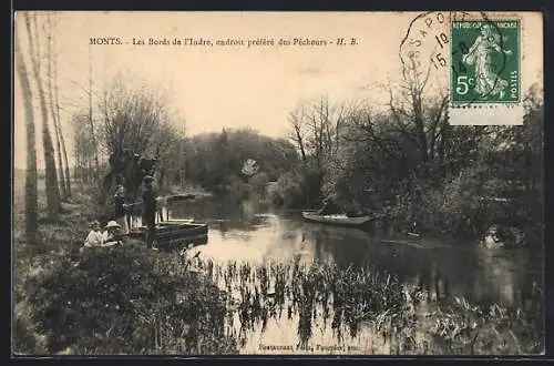 AK Monts /I.-et-L., Les Bords de l`Indre, endroit préféré des Pécheurs