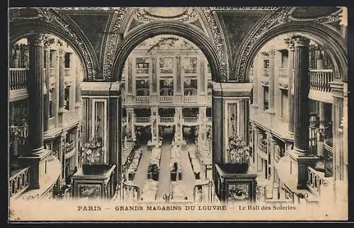 AK Paris, Grands Magasins du Louvre, Le Hall des Soieries