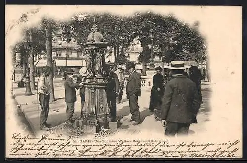 AK Paris, Une Fontaine Wallace Boulevard Sèbastopol