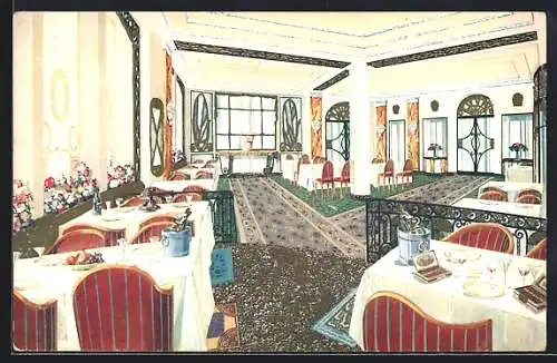 AK Paris, Restaurant Delmonico de Paris, 39, Avenue de l`Opera, Interieur