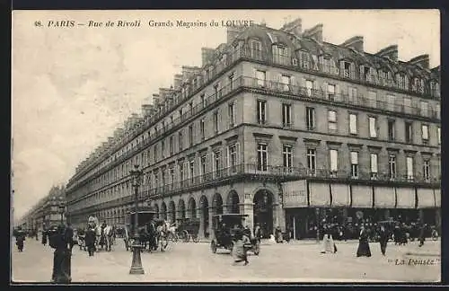 AK Paris, Rue de Rivoli, Grands Magasins du Louvre