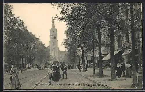 AK Paris, Avenue d`Orleans et rue Alphonse-Daudet