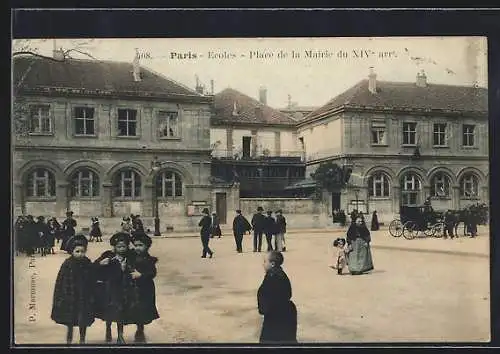 AK Paris, Ecole, Place de la Marie du XIV