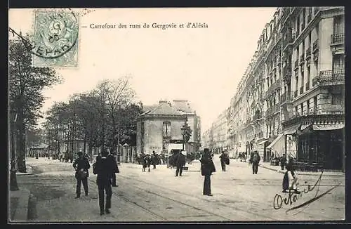 AK Paris, Carrefour des rues de Gergovie et d`Alesia