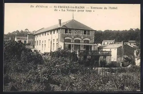 AK St-Trojan-les-Bains /Ile d`Oleron, Terrasse de l`hotel de La Natur pous tous