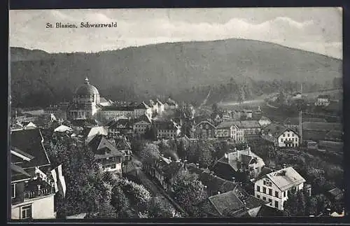 AK St. Blasien /Schwarzwald, Totalansicht aus der Vogelschau