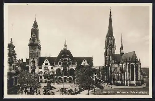 AK Duisburg, Rathaus und Salvatorkirche