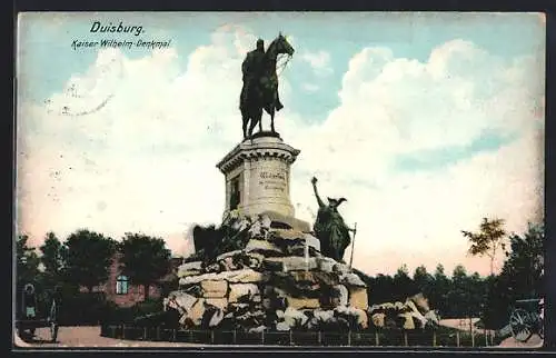 AK Duisburg, Kaiser Wilhelm-Denkmal